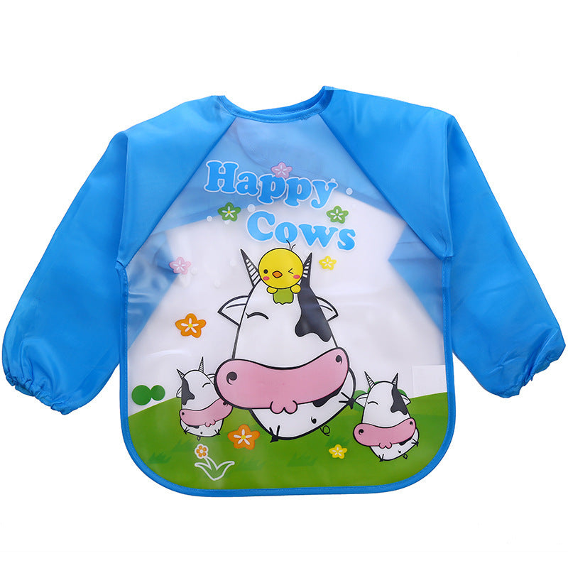 Children's Gown Long Sleeve Kids Waterproof Meal Baby Apron