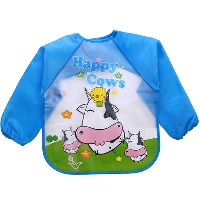 Children's Gown Long Sleeve Kids Waterproof Meal Baby Apron