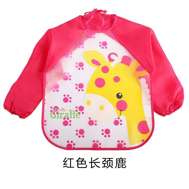 Children's Gown Long Sleeve Kids Waterproof Meal Baby Apron