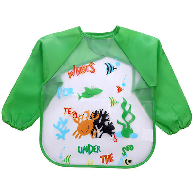Children's Gown Long Sleeve Kids Waterproof Meal Baby Apron