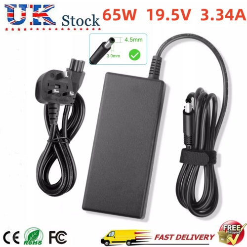 GENUINE LAPTOP CHARGER 19.5V-3.34A, 65W  WITH POWER LEAD