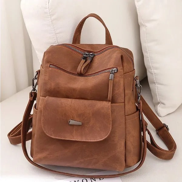 Backpack Purse For Womens, Waterproof PU Leather Backpacks Handbags