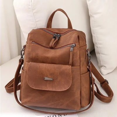 Backpack Purse For Womens, Waterproof PU Leather Backpacks Handbags