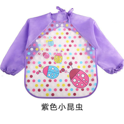Children's Gown Long Sleeve Kids Waterproof Meal Baby Apron