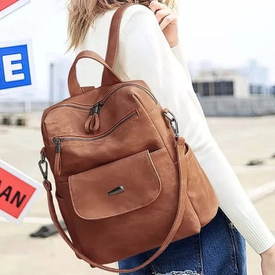 Backpack Purse For Womens, Waterproof PU Leather Backpacks Handbags