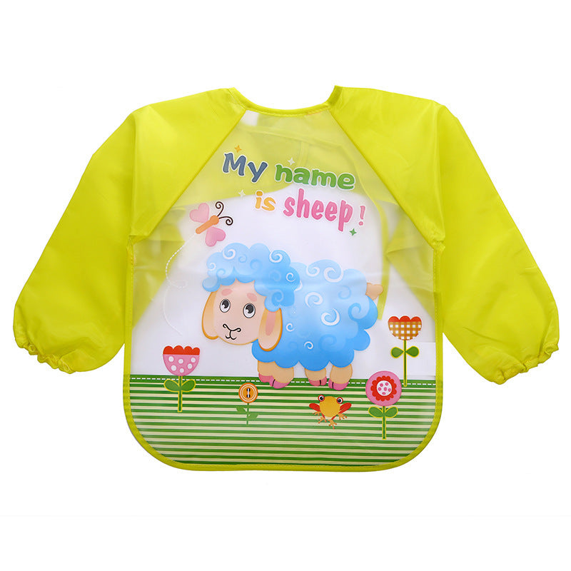 Children's Gown Long Sleeve Kids Waterproof Meal Baby Apron